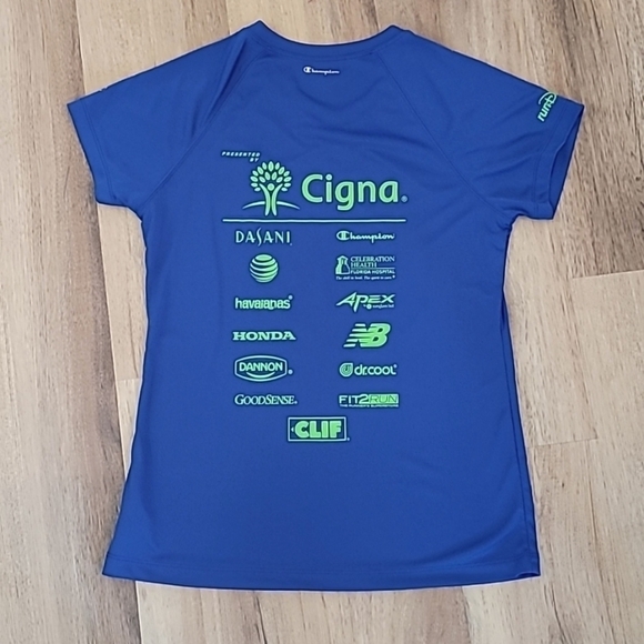 NWOT RunDisney Champion Disneyland Half Marathon Race Shirt Medium Blue - Picture 4 of 4